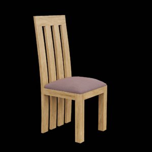 chair wood wooden 3D model