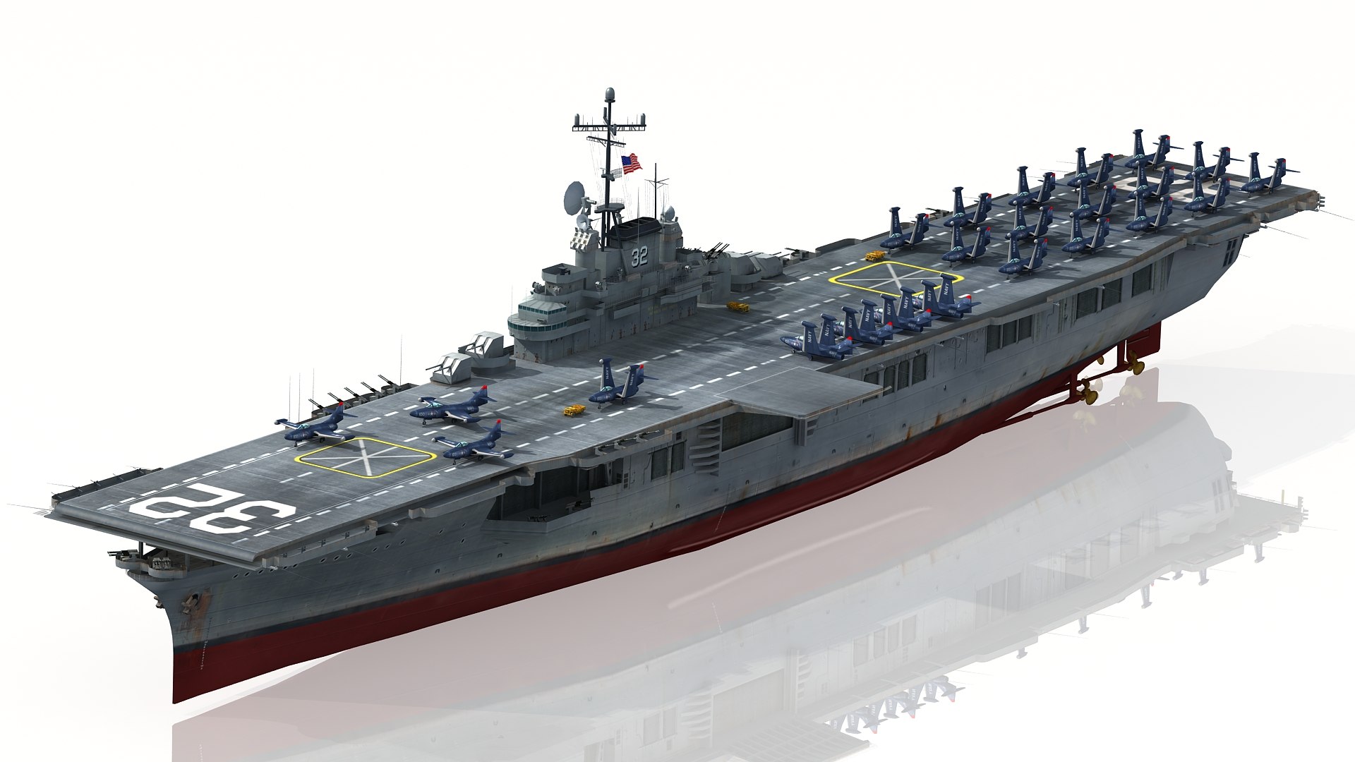 Uss Leyte Cv-32 Cvs 3d Model - Turbosquid 1541218