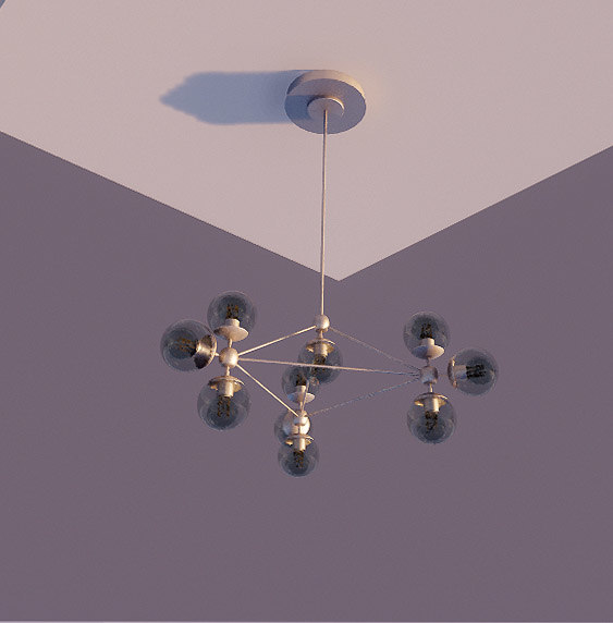 Building Revit Family contemporary chandelier BIM
