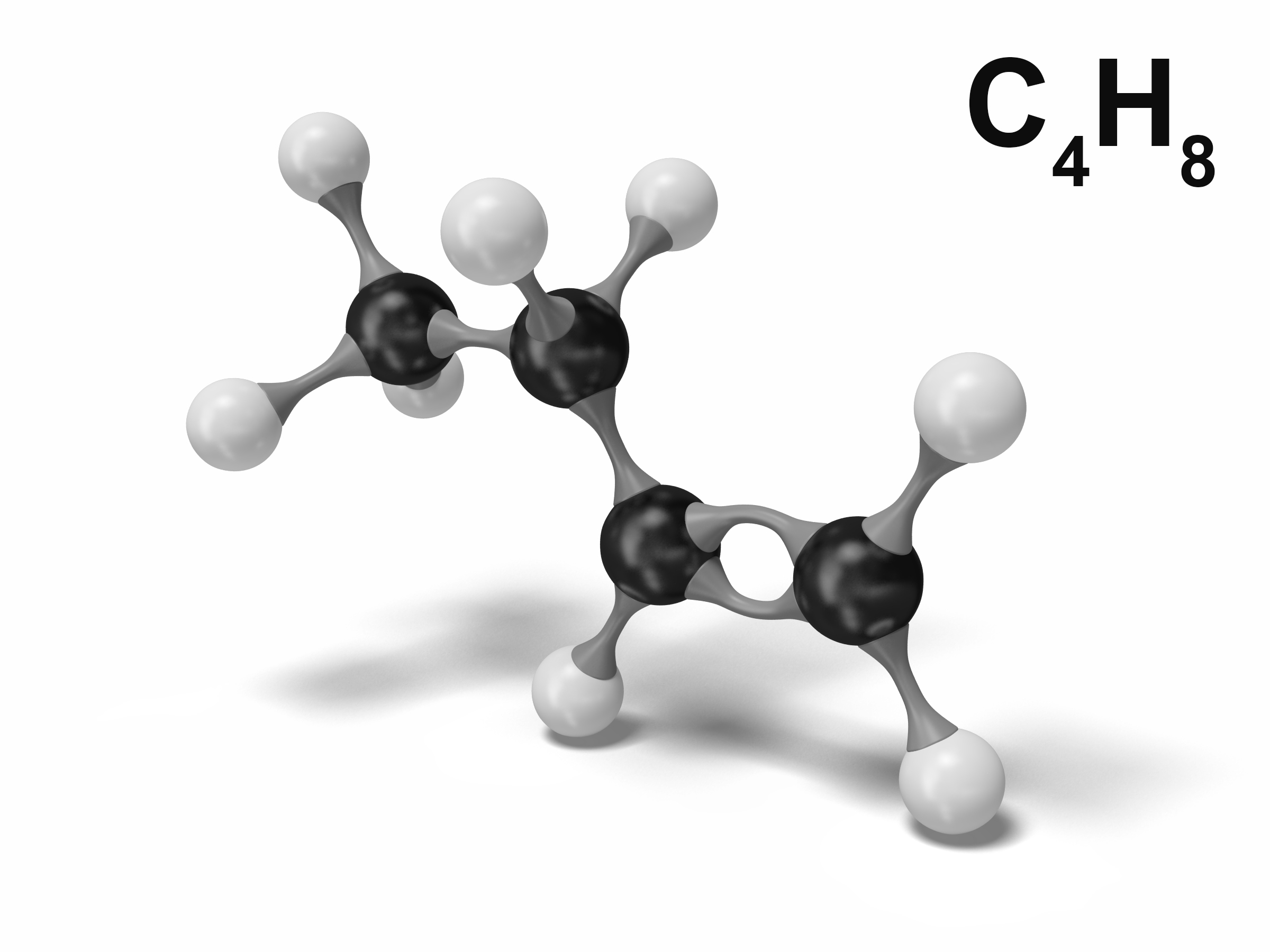 Butene molecule c4h8 modeled 3D - TurboSquid 1541335