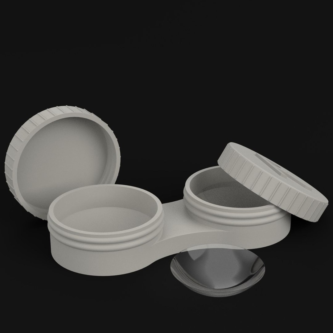 Contact lenses case model TurboSquid 1541375