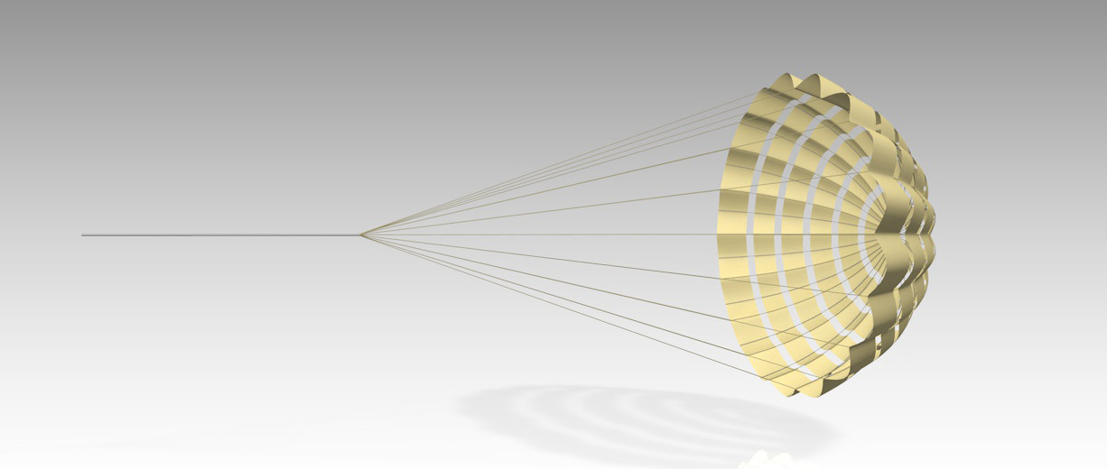 Parachute brake model TurboSquid 1541469