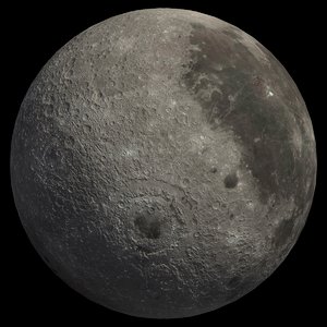 3D moon uv mapped