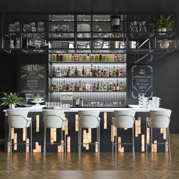 Bar Counter 3D Models for Download TurboSquid