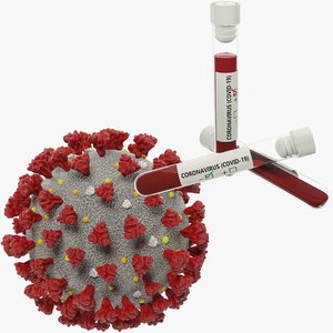3D test tubes coronavirus virus