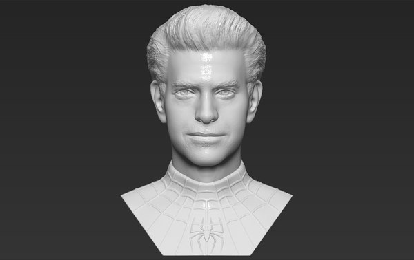 3D andrew garfield spider-men bust