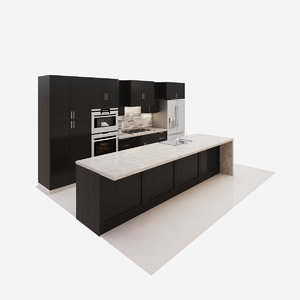 3D modern kitchen model