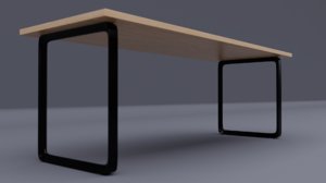 3D model table blender