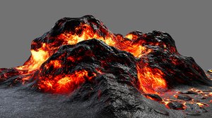 3D model lava rock