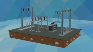 electrical substation 3D model