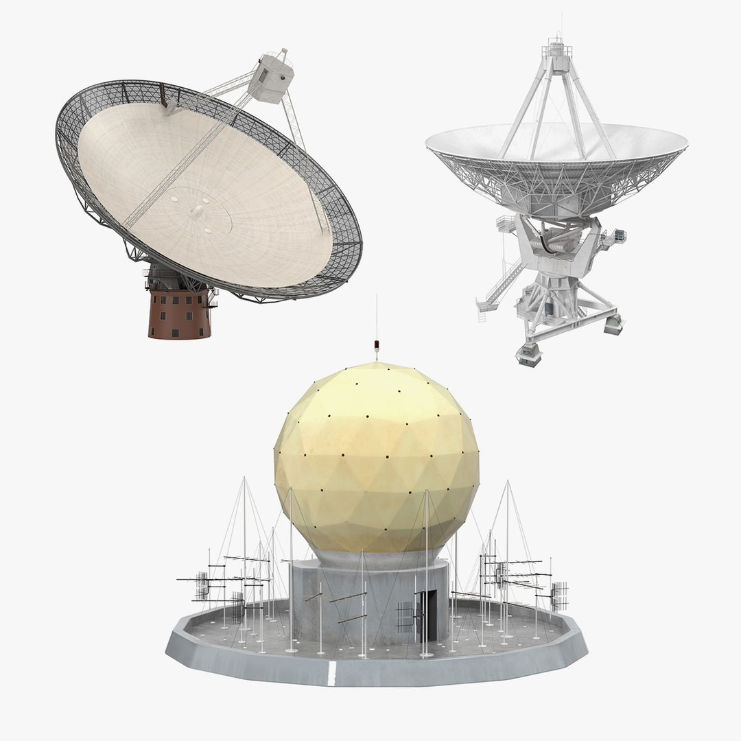 3D radar antennas TurboSquid 1542642