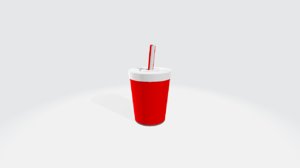 3D model low-poly soda cup