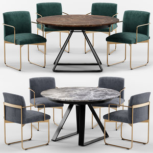 3D atlante table gala chair