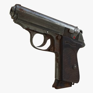realistic walther ppk 01 3D model