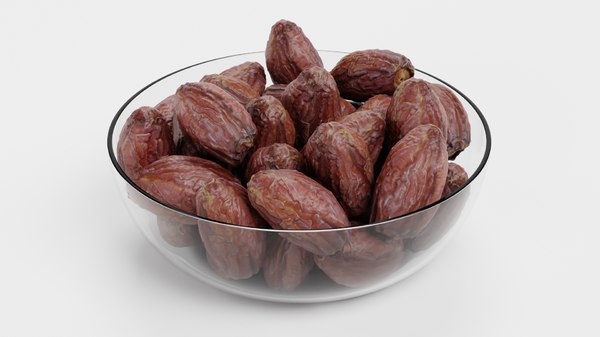 3D dried dates bowl model - TurboSquid 1542919