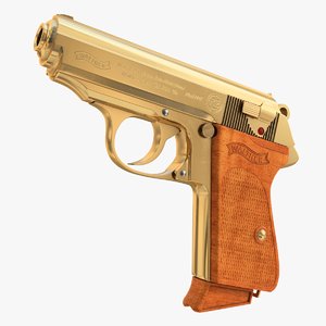 realistic walther ppk 01 3D model