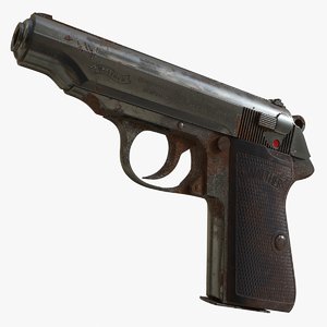 realistic walther pp 01 3D model
