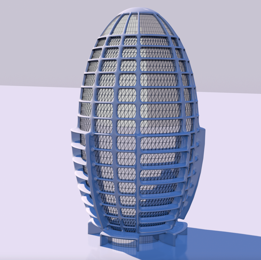 미래 지향적 인 고층 빌딩 다운 타운 3D 모델 TurboSquid 1543019