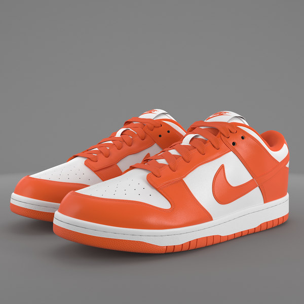 Modello 3D Nike Dunk Low arancione fiammata PBR - TurboSquid 1542527