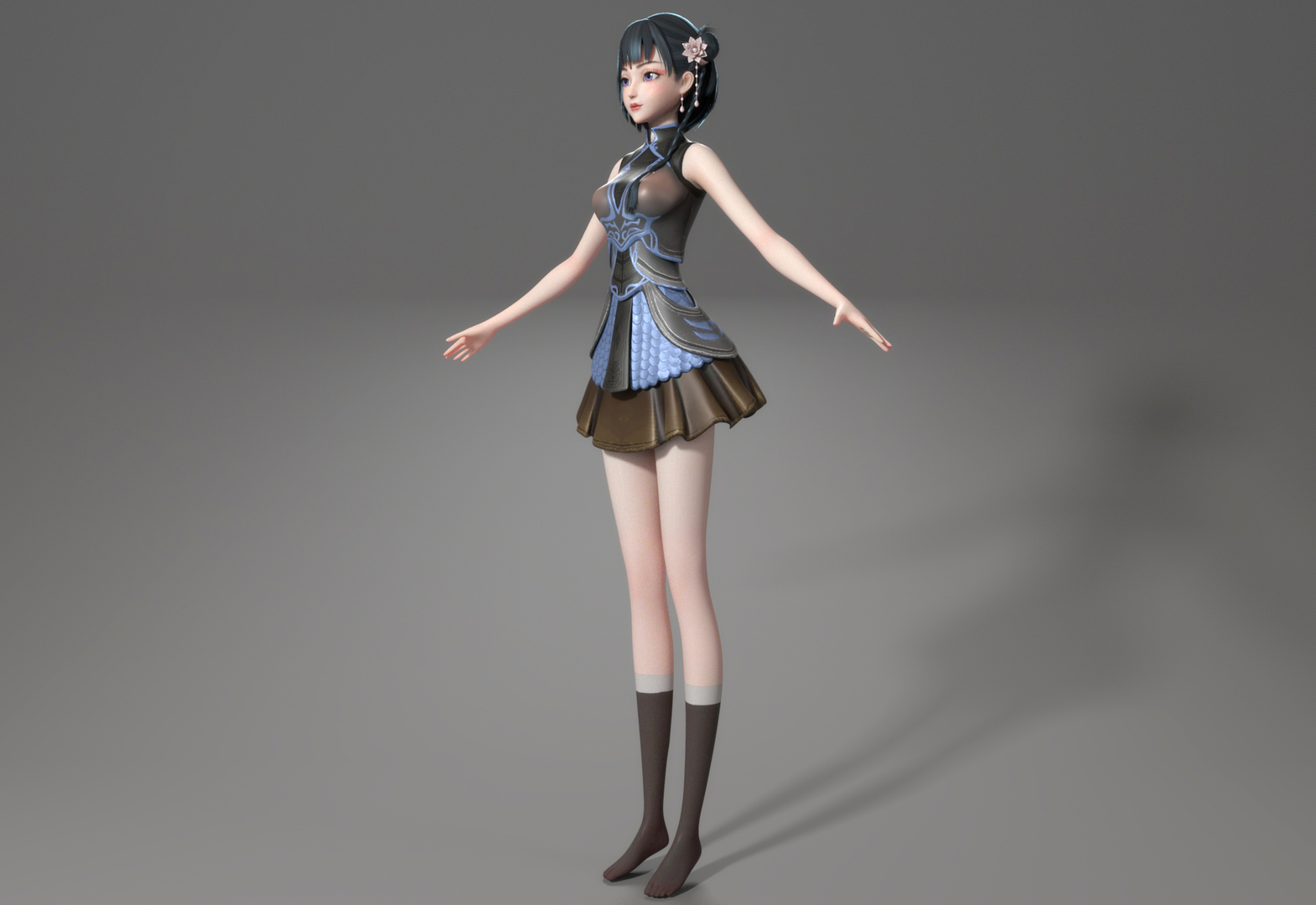 만화 만화 소녀 아시아 일본 애니메이션 Loli 자매 캐릭터 Low-poly 3D 모델 3D 모델 - TurboSquid 1543238