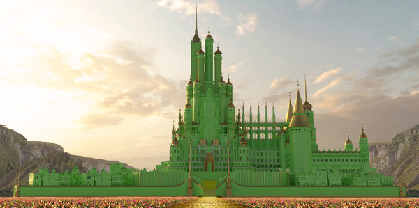 3D trou de serrure applique murale Emerald City Castle Wizard of Oz Fantasy Wall Art Autocollant