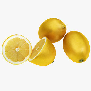 lemon fruit food 3D