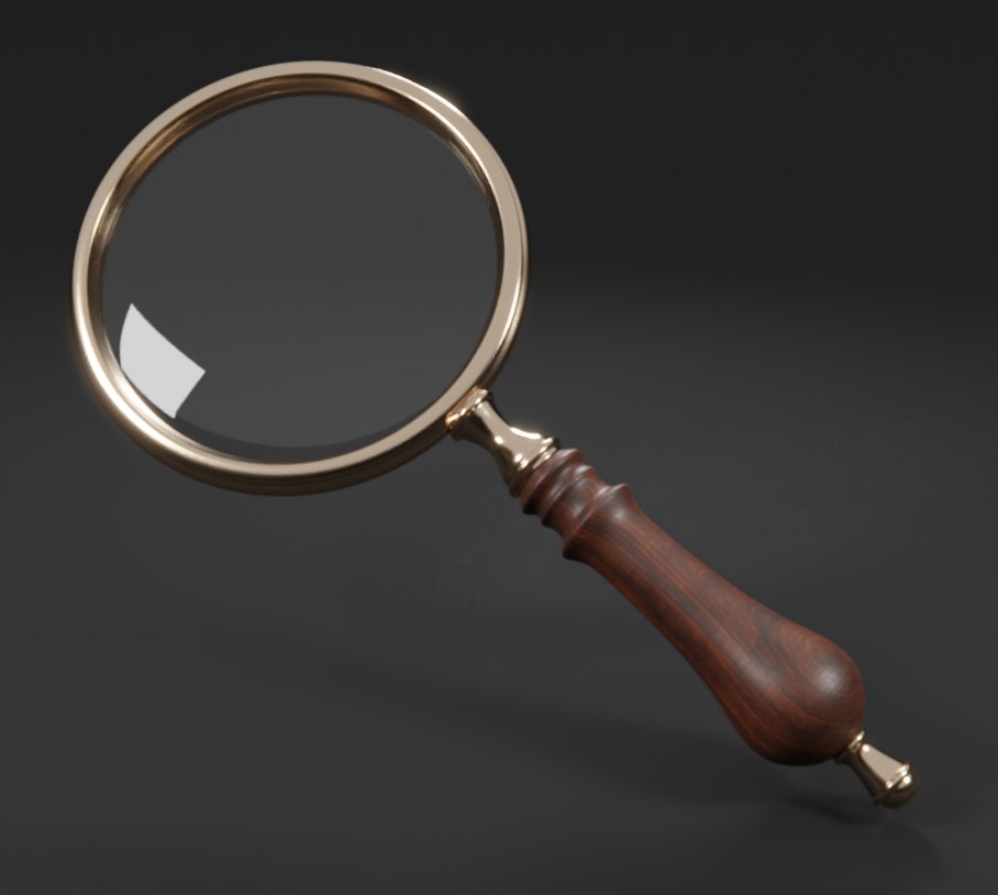 3D magnifying glass TurboSquid 1543597