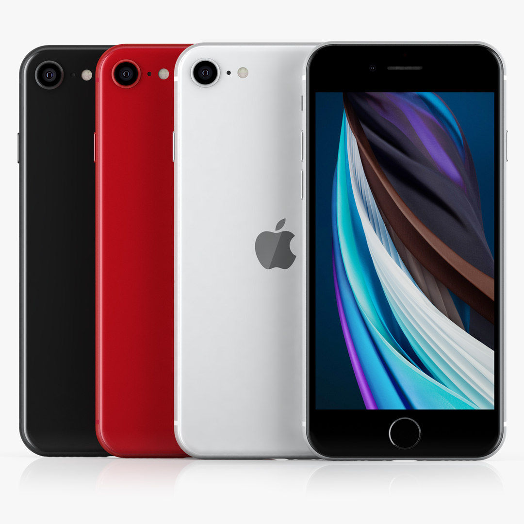 Apple Iphone Se 2020 All Colors 3d 모델 Turbosquid 1543581