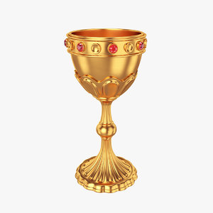 3D chalice golden model