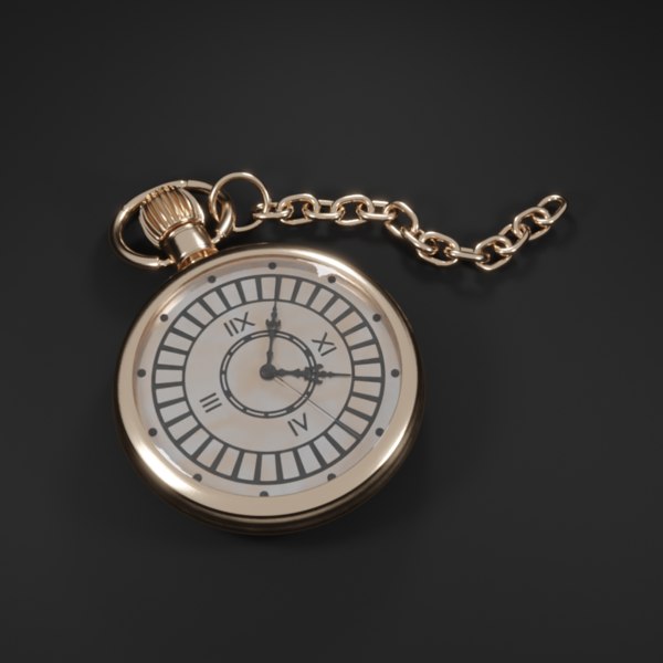 vintage pocket watch 3D model