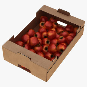 fruit cardboard box red 3D