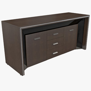 3D office console table