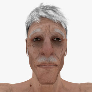 3D rigged male character old model