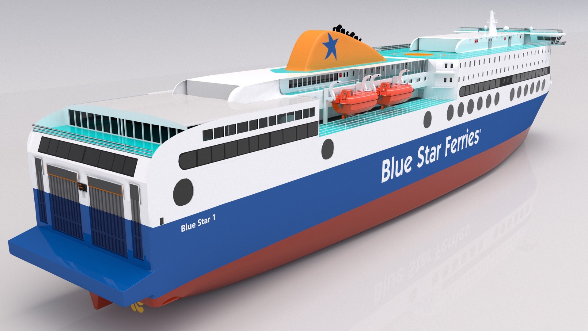 3D blue star ferries TurboSquid 1543962