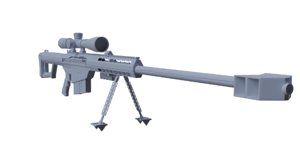 3D model barrett m82a1