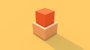 3D falling cube animation
