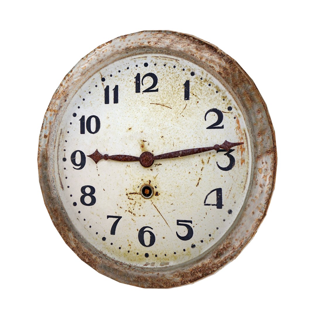 3D rusty wall clock - TurboSquid 1544642