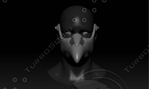 3D quarantine mask plague doctor