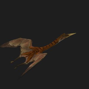 3D quetzalcoatlus animation model