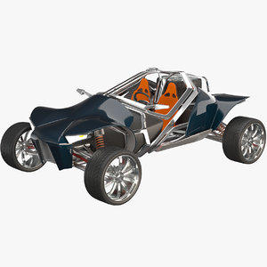 rigged buggy 3D model