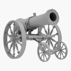 medieval cannon 3D