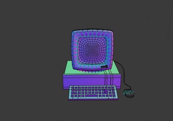 Vaporwave pc 7 colours 3D model - TurboSquid 1545675