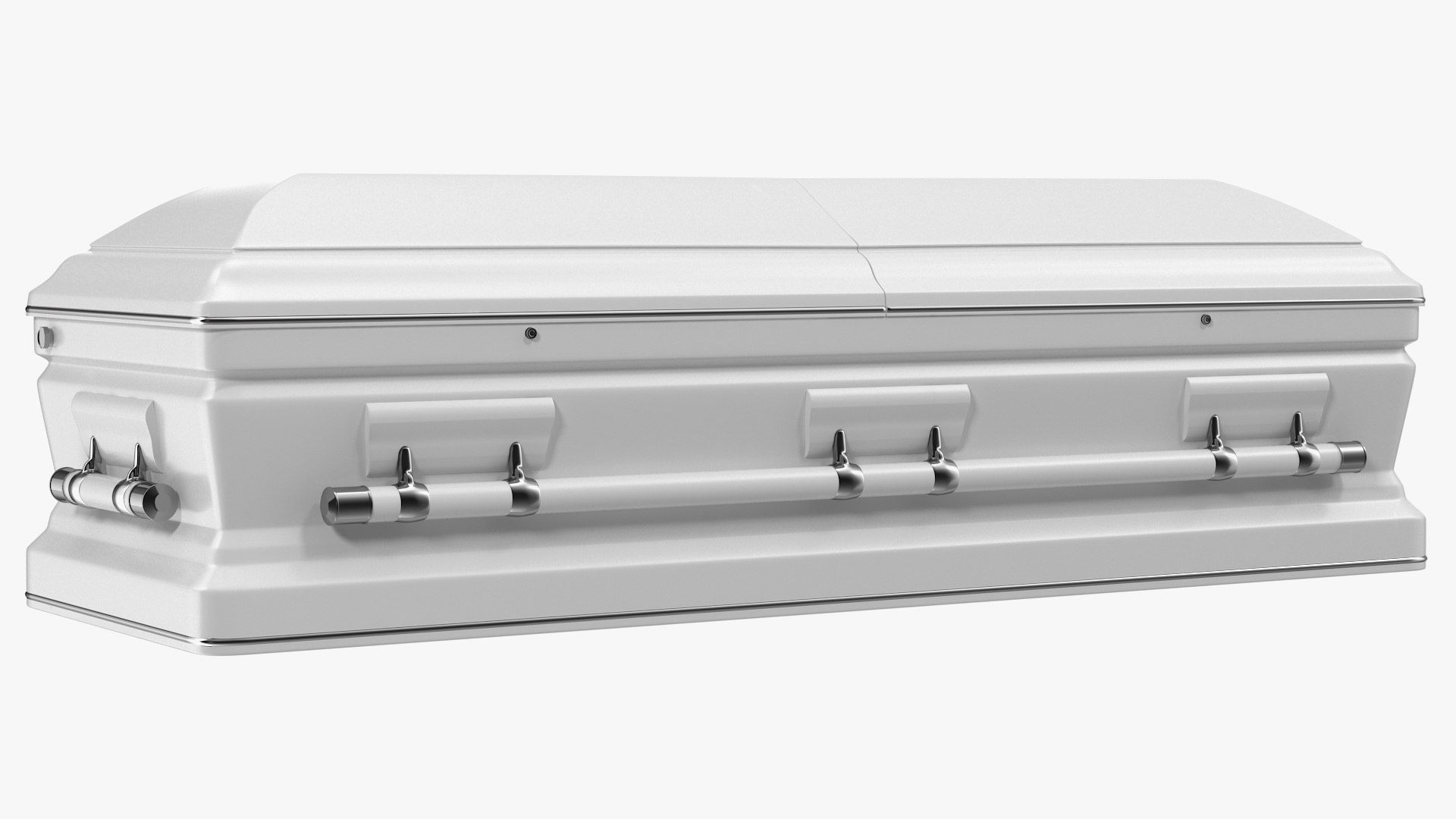 3D white funeral casket model TurboSquid 1545791