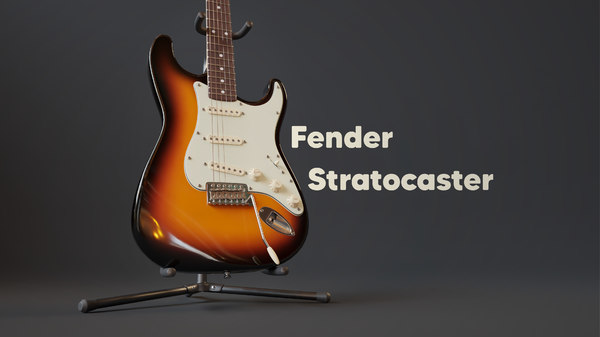 modelo 3d Fender Stratocaster guitarra electrica - TurboSquid 1195264