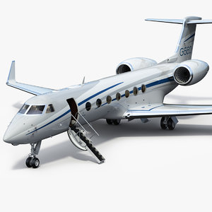 gulfstream g550 business jet 3D model