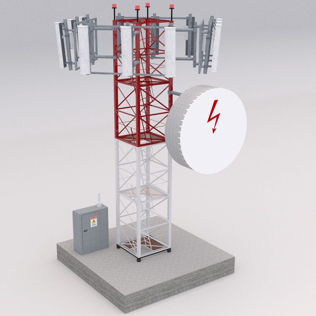 Tower antenna 3D model TurboSquid 1545934