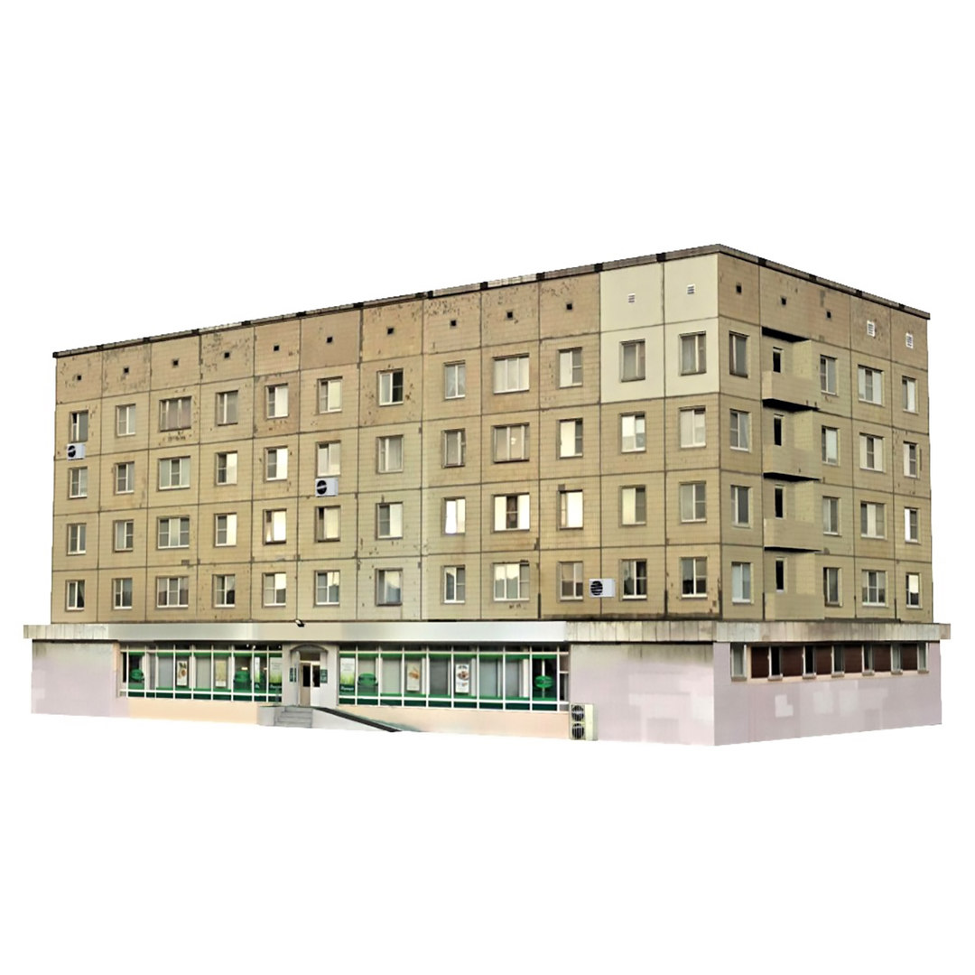 3D russian apartment building - TurboSquid 1545951