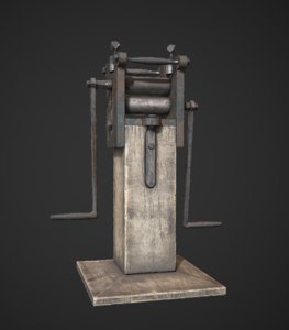 hand-operated-metal-rolling 3D model