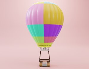 air balloon cute 3D model