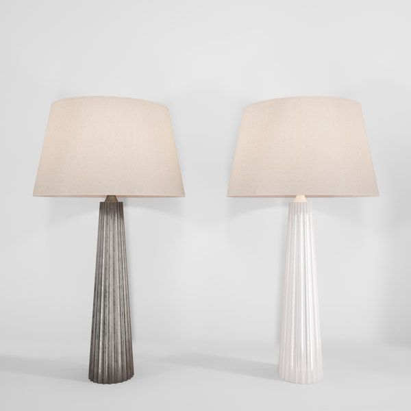 Fluted Spire Large Table Lamp 3d Model, Huge Table Lamps